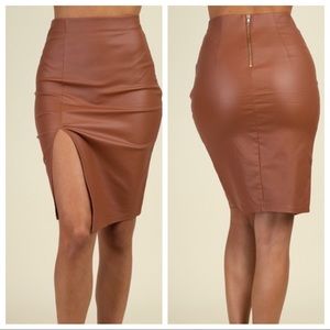 Faux Leather Skirt- BRAND NEW with tags!